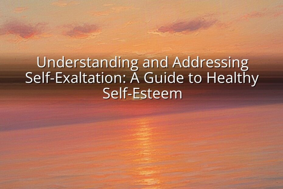 Understanding and Addressing Self-Exaltation: A Guide to Healthy Self-Esteem