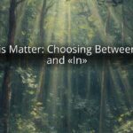 On This Matter: Choosing Between «On» and «In»
