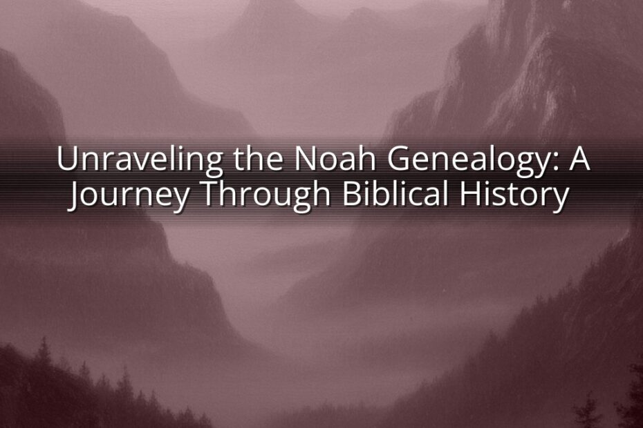 Unraveling the Noah Genealogy: A Journey Through Biblical History