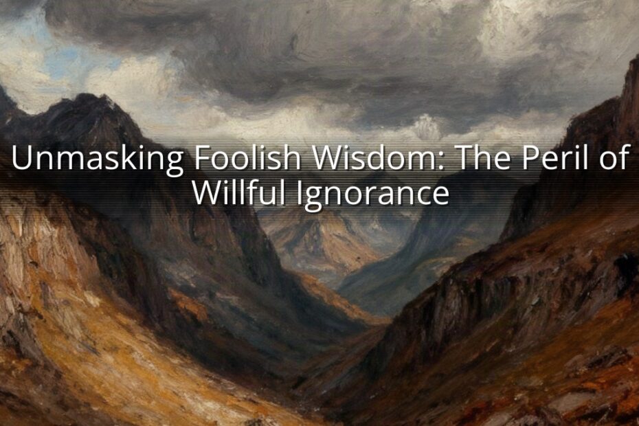 Unmasking Foolish Wisdom: The Peril of Willful Ignorance