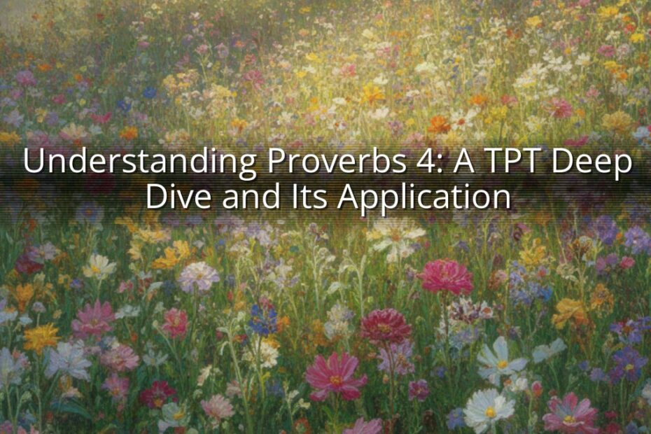 Understanding Proverbs 4: A TPT Deep Dive and Its Application