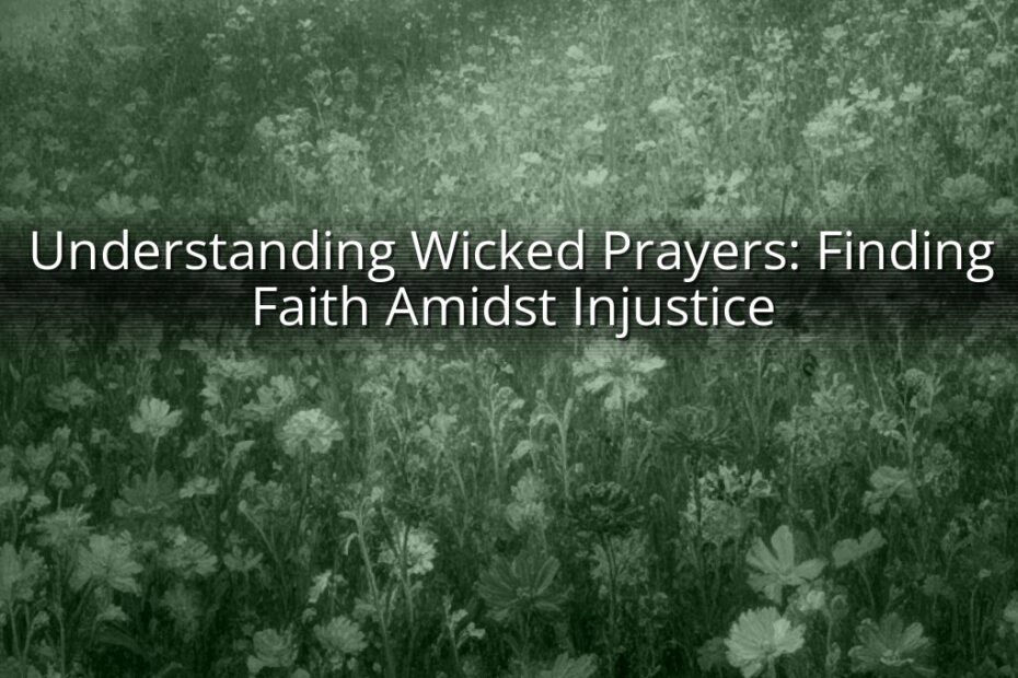 Understanding Wicked Prayers: Finding Faith Amidst Injustice