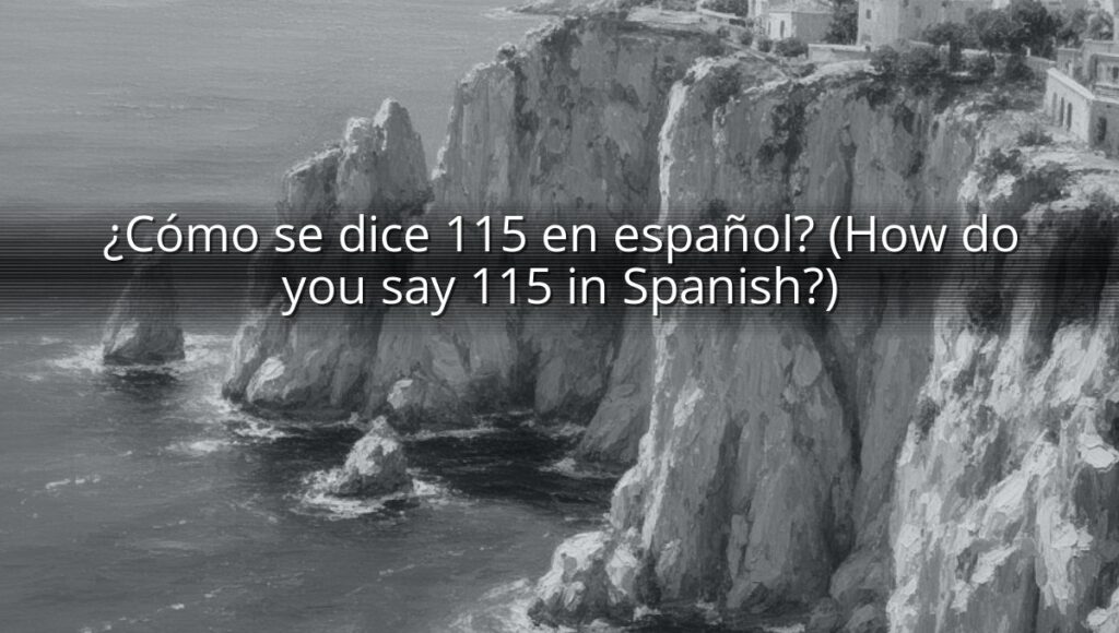 ¿Cómo se dice 115 en español? (How do you say 115 in Spanish?)