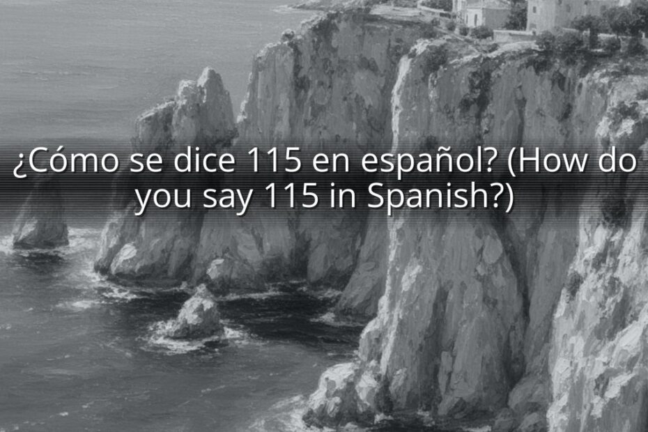 ¿Cómo se dice 115 en español? (How do you say 115 in Spanish?)