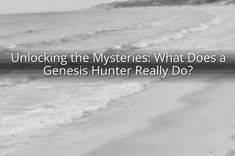 Unlocking the Mysteries: What Does a Genesis Hunter Really Do?
