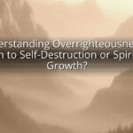 Understanding Overrighteousness: A Path to Self-Destruction or Spiritual Growth?
