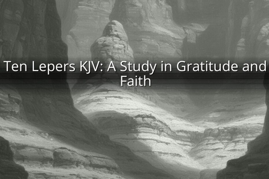 Ten Lepers KJV: A Study in Gratitude and Faith