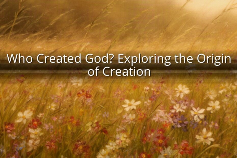 Who Created God? Exploring the Origin of Creation