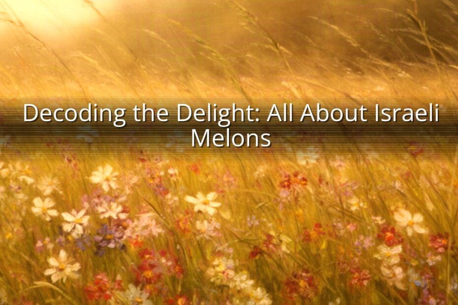Decoding the Delight: All About Israeli Melons