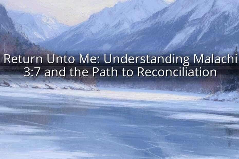 Return Unto Me: Understanding Malachi 3:7 and the Path to Reconciliation