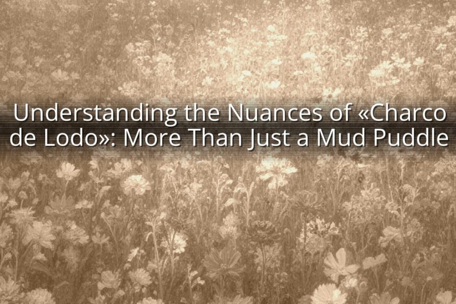 Understanding the Nuances of «Charco de Lodo»: More Than Just a Mud Puddle