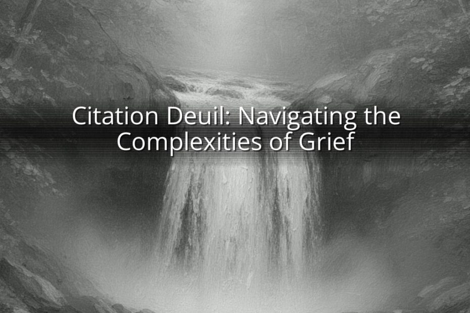 Citation Deuil: Navigating the Complexities of Grief