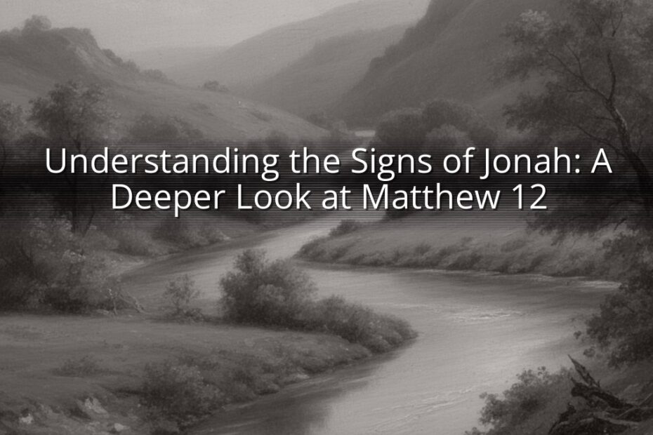 Understanding the Signs of Jonah: A Deeper Look at Matthew 12