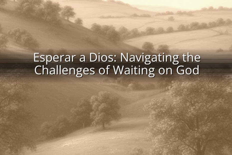 Esperar a Dios: Navigating the Challenges of Waiting on God