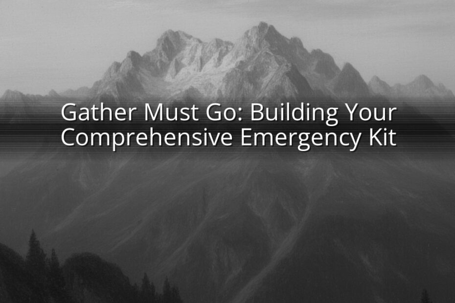 Gather Must Go: Building Your Comprehensive Emergency Kit