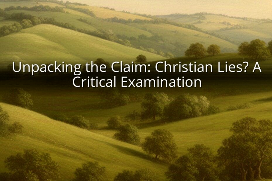 Unpacking the Claim: Christian Lies? A Critical Examination