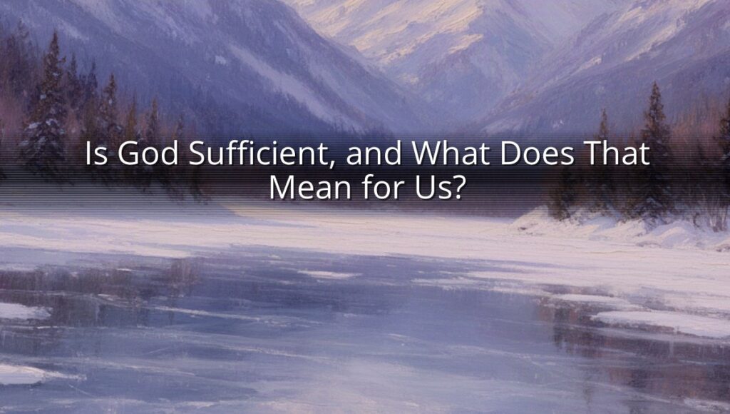 Is God Sufficient, and What Does That Mean for Us?
