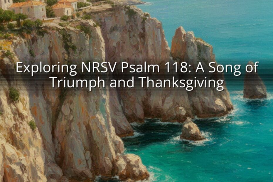 Exploring NRSV Psalm 118: A Song of Triumph and Thanksgiving