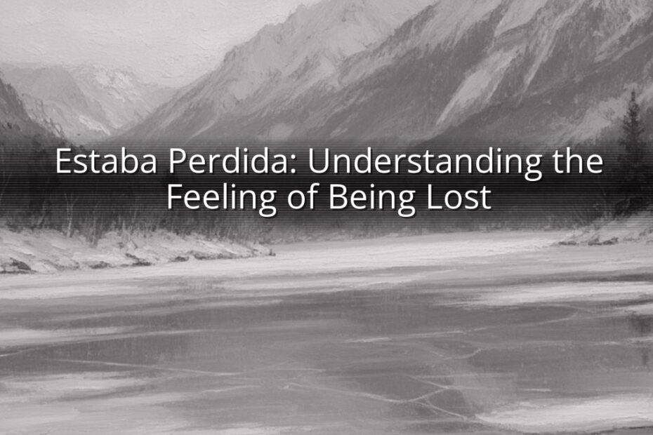 Estaba Perdida: Understanding the Feeling of Being Lost