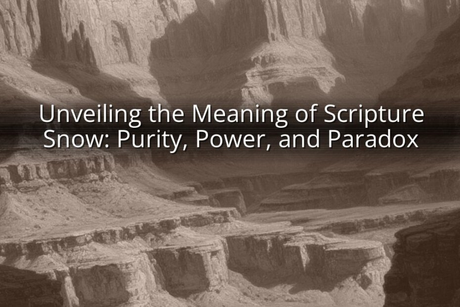 Unveiling the Meaning of Scripture Snow: Purity, Power, and Paradox