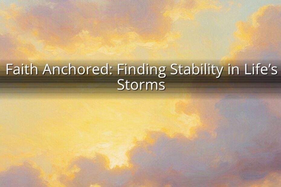 Faith Anchored: Finding Stability in Life’s Storms
