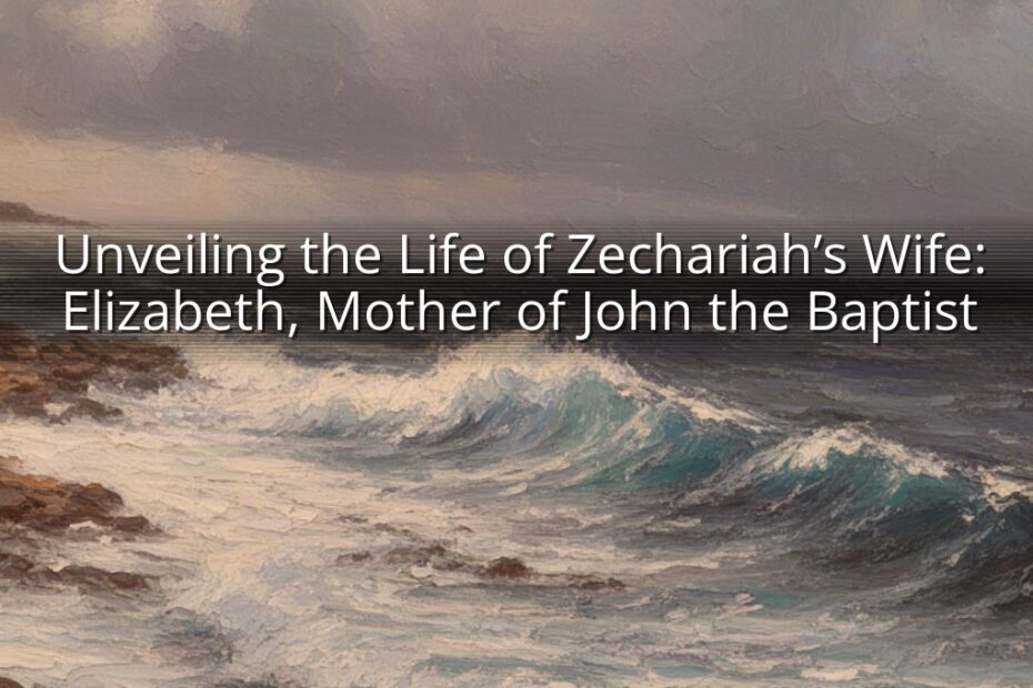 Unveiling the Life of Zechariah’s Wife: Elizabeth, Mother of John the Baptist