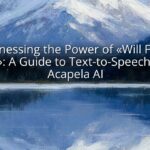 Harnessing the Power of "Will From Afar": A Guide to Text-to-Speech with Acapela AI Harnessing the Power of «Will From Afar»: A Guide to Text-to-Speech with Acapela AI