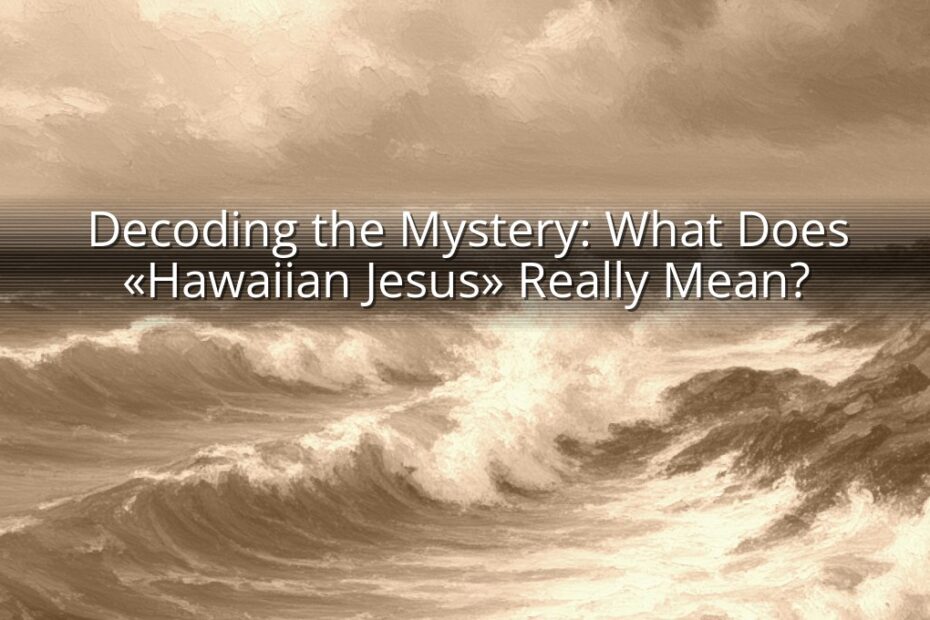 Decoding the Mystery: What Does «Hawaiian Jesus» Really Mean?