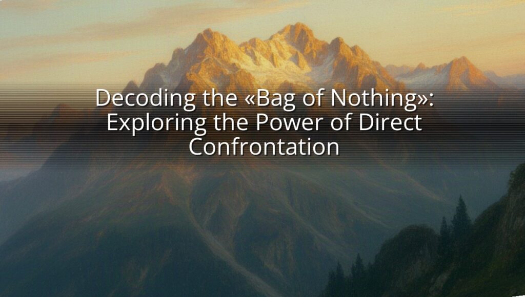 Decoding the «Bag of Nothing»: Exploring the Power of Direct Confrontation