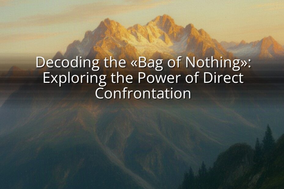 Decoding the «Bag of Nothing»: Exploring the Power of Direct Confrontation