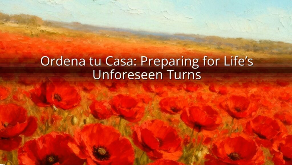 Ordena tu Casa: Preparing for Life’s Unforeseen Turns
