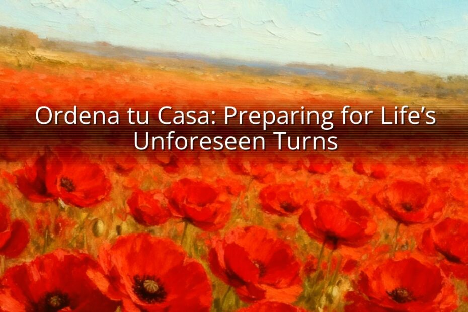 Ordena tu Casa: Preparing for Life’s Unforeseen Turns