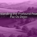Understanding the Profound Peace: «La Paz Os Dejo»