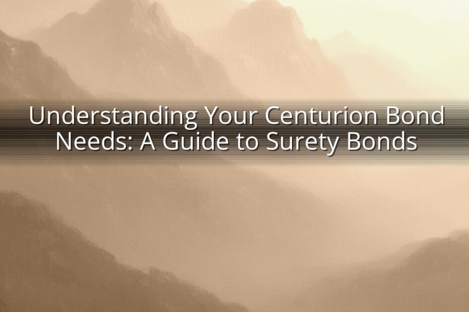 Understanding Your Centurion Bond Needs: A Guide to Surety Bonds