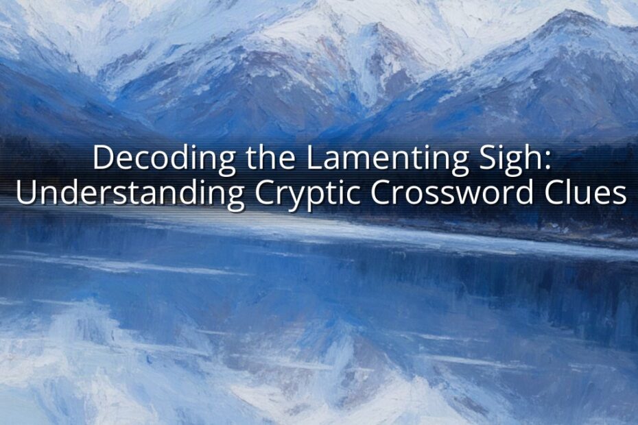 Decoding the Lamenting Sigh: Understanding Cryptic Crossword Clues