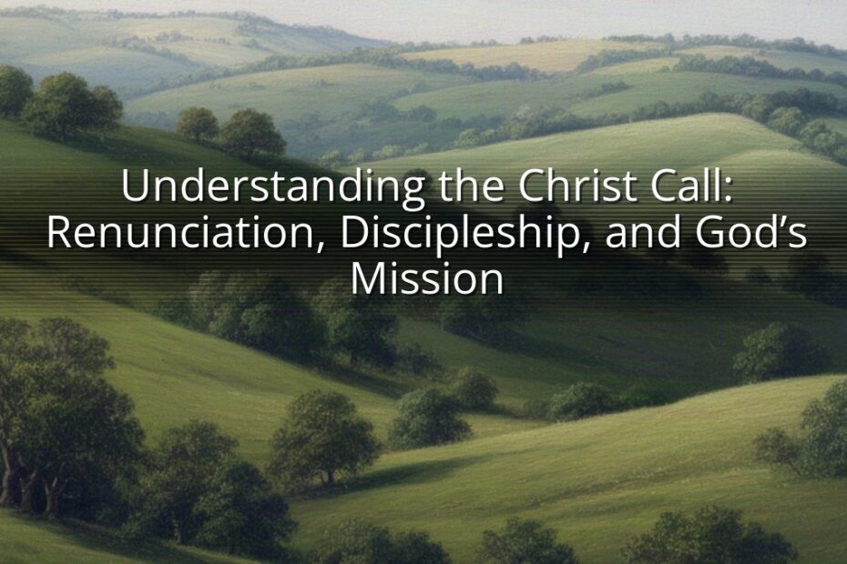 Understanding the Christ Call: Renunciation, Discipleship, and God’s Mission