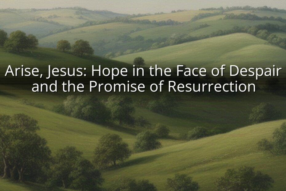 Arise, Jesus: Hope in the Face of Despair and the Promise of Resurrection