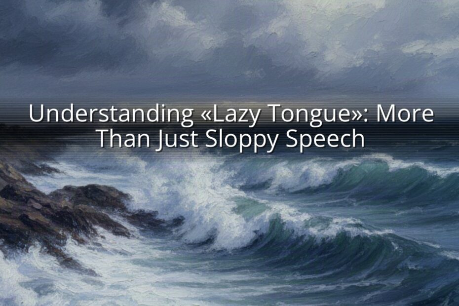 Understanding «Lazy Tongue»: More Than Just Sloppy Speech
