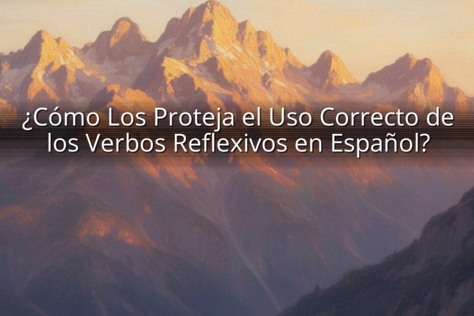 ¿Cómo Los Proteja el Uso Correcto de los Verbos Reflexivos en Español?