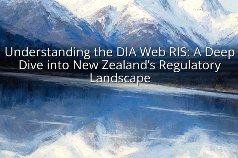Understanding the DIA Web RIS: A Deep Dive into New Zealand’s Regulatory Landscape