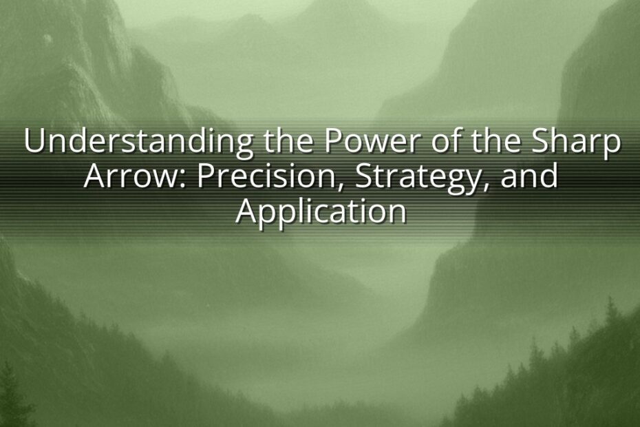 Understanding the Power of the Sharp Arrow: Precision, Strategy, and Application