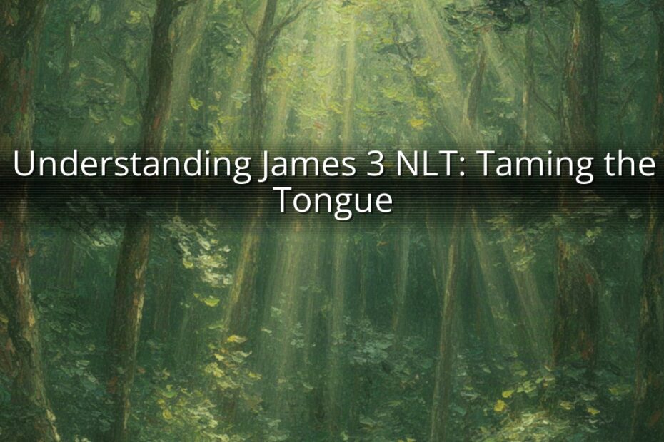 Understanding James 3 NLT: Taming the Tongue