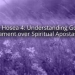 KJV Hosea 4: Understanding God’s Lament over Spiritual Apostasy