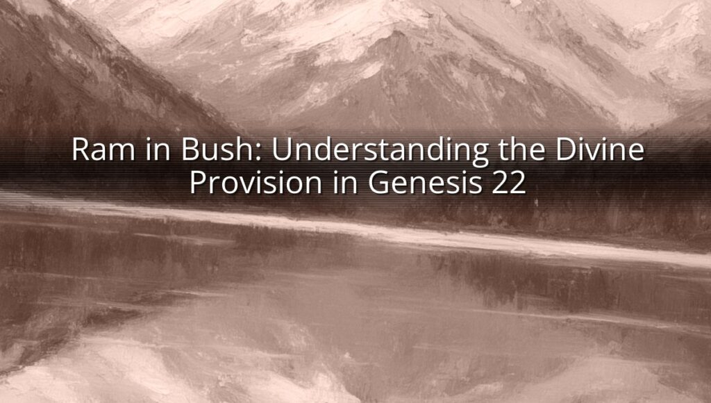 Ram in Bush: Understanding the Divine Provision in Genesis 22