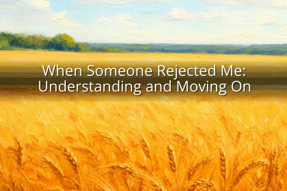 When Someone Rejected Me: Understanding and Moving On