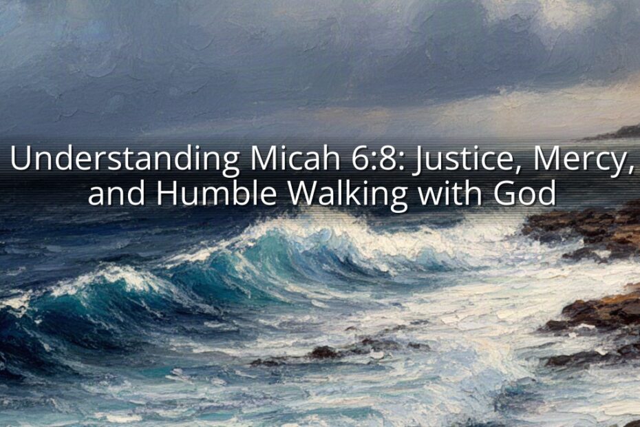 Understanding Micah 6:8: Justice, Mercy, and Humble Walking with God