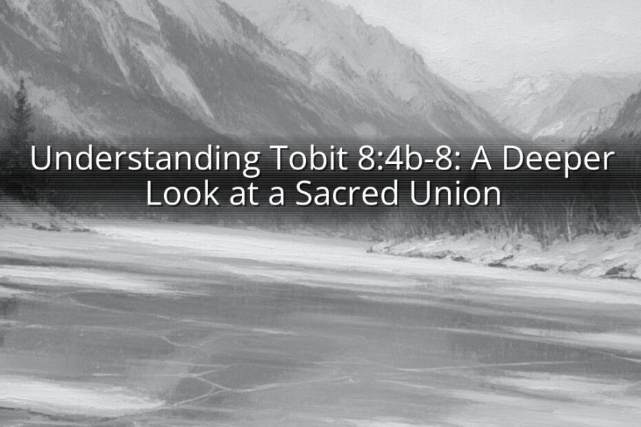Understanding Tobit 8:4b-8: A Deeper Look at a Sacred Union