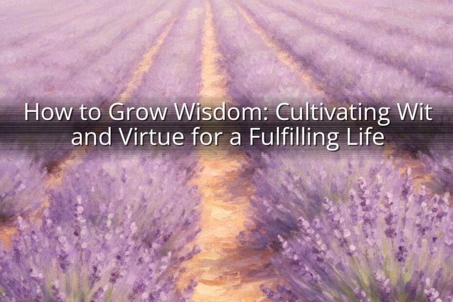How to Grow Wisdom: Cultivating Wit and Virtue for a Fulfilling Life