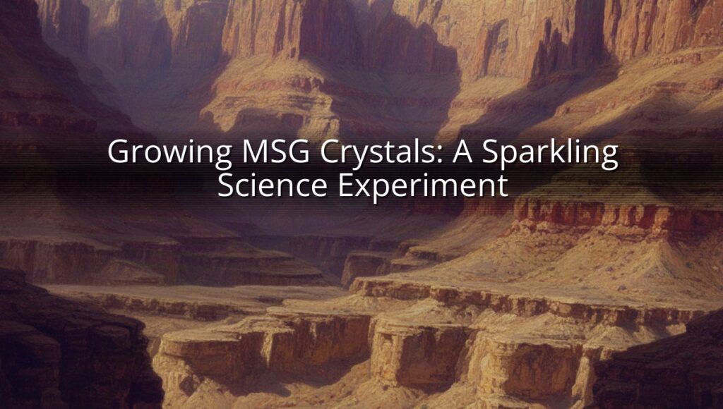 Growing MSG Crystals: A Sparkling Science Experiment