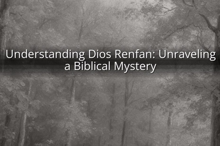 Understanding Dios Renfan: Unraveling a Biblical Mystery